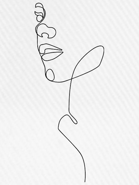 Frauengesicht Line Art