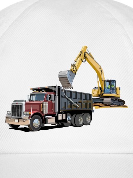 Lastwagen mit Bagger