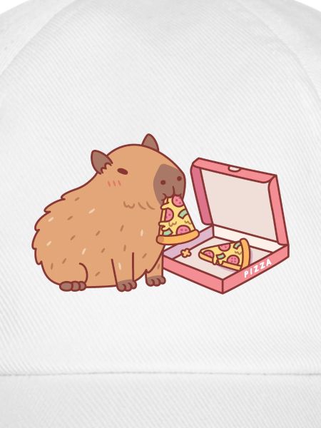Süßes Capybara isst Pizza