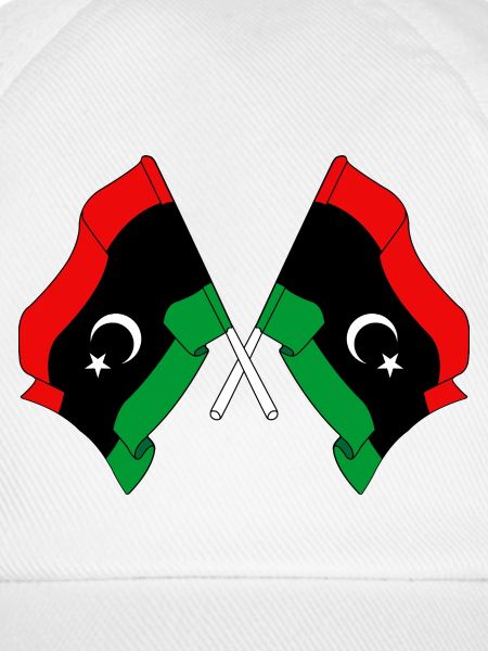 Zwei Flaggen Libyen