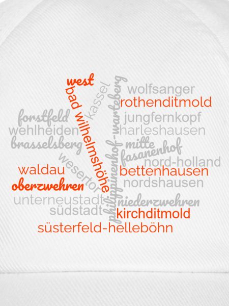 Wordcloud Kassel mit Stadtteilen