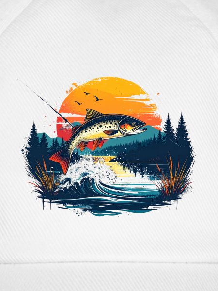 Fischsprung am Sonnenuntergang - im Wald