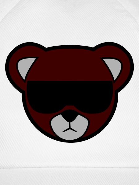 Rotbrauner Bär mit Sonnenbrille