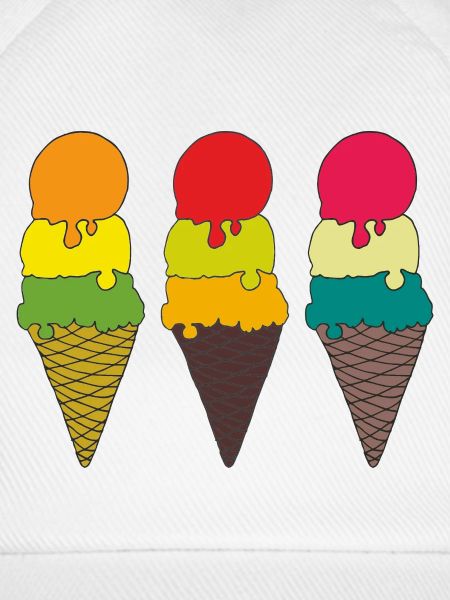 Bunte Eistüten Illustration