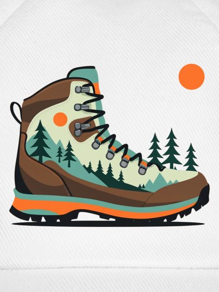 Wanderstiefel Landschaftsmotiv