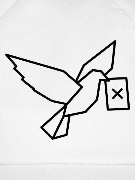 Brieftaube Wahlzettel Outline