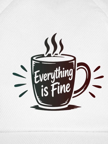 EVERYTHING IS FINE Büro Spruch