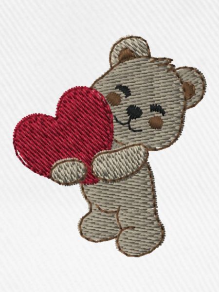 Teddybear mit Herz bestickt