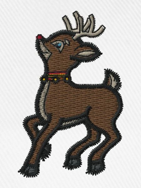 Weihnachtliches Rentier bestickt