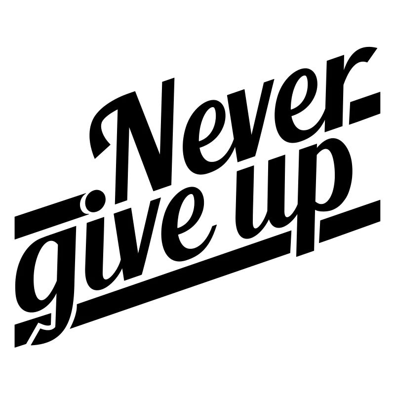 Never Give Up Successful Logo