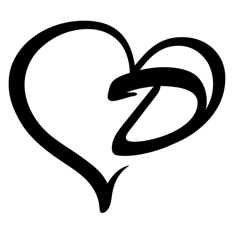 Herz Buchstabe D