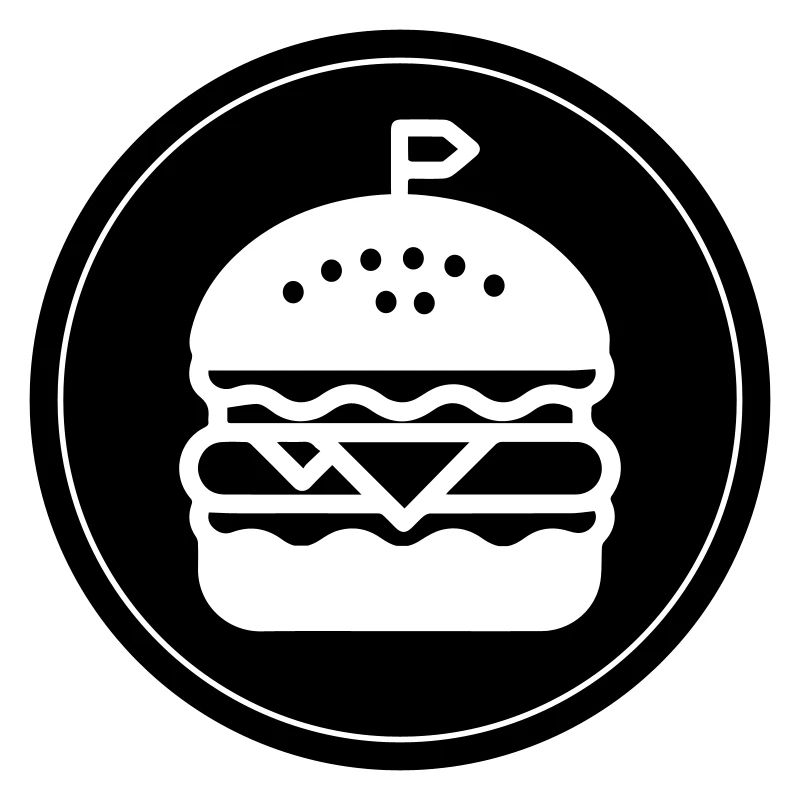 Cercle d’icônes de hamburger