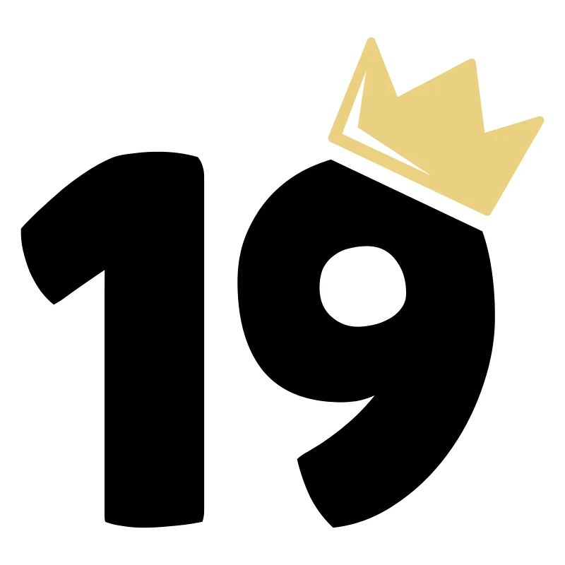 19e anniversaire Couronne 19 ans Numéro