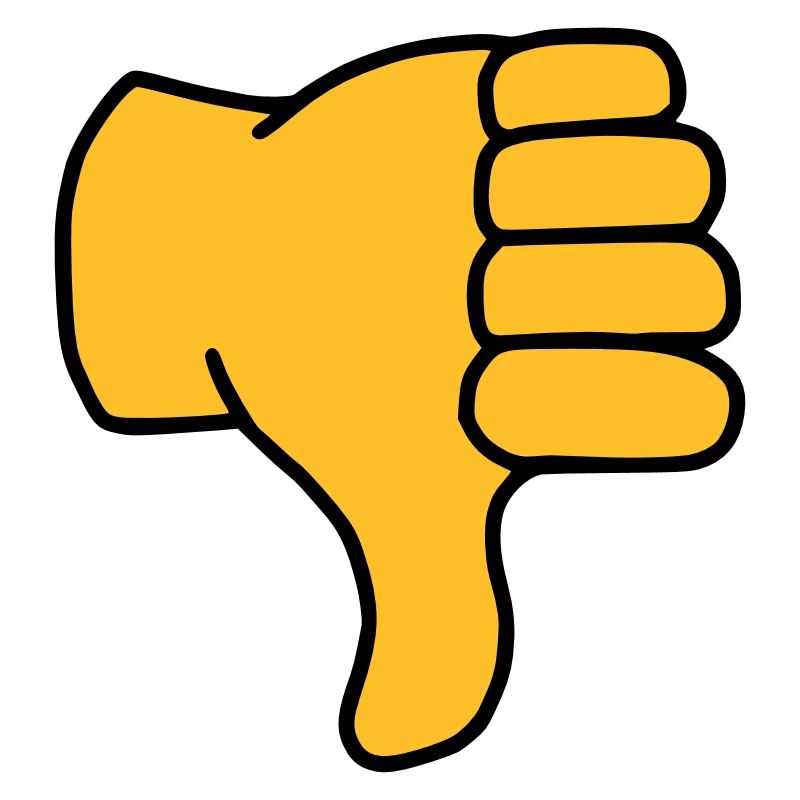 Emoji Pouce vers le bas Couleur de l’esquisse