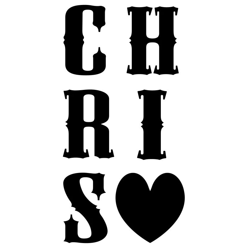 Chris Name mit Herz
