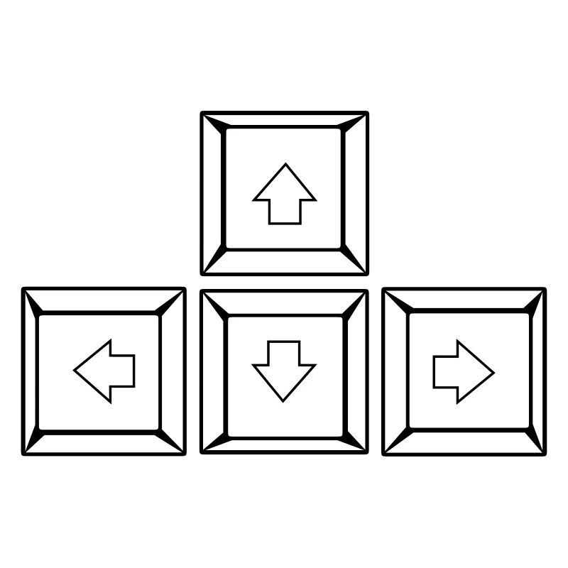 Up Down Left Right Keyboard Buttons (Keys)