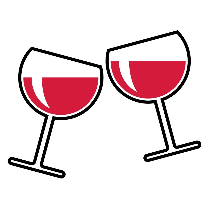2 Red Wine Glasses (Cheers / Round / Closed / 2C)