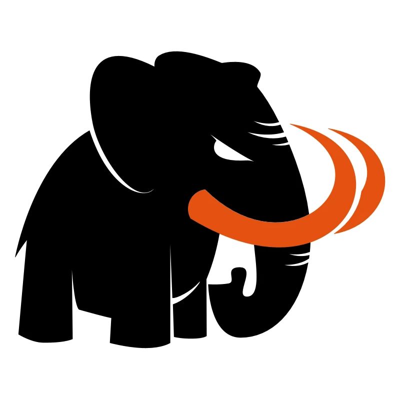 verärgertes Mammut Markenlogo 2c