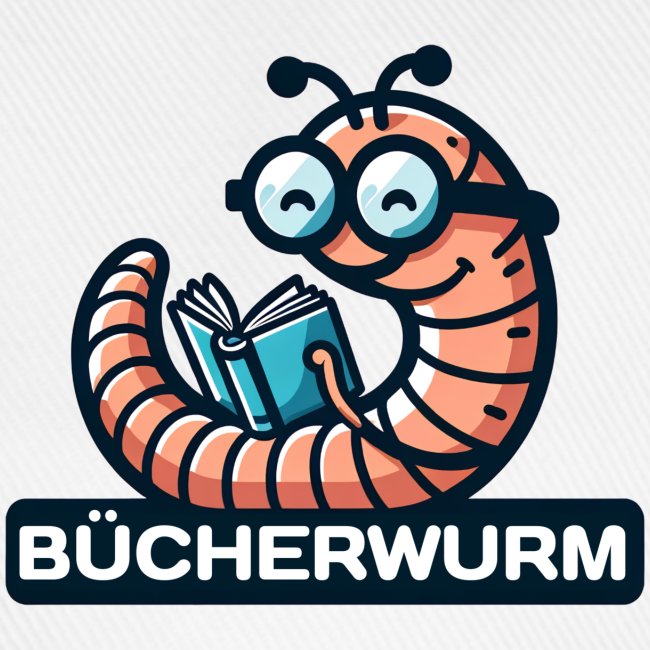Bücherwurm (Lectorius bibliophagus) liest gerne