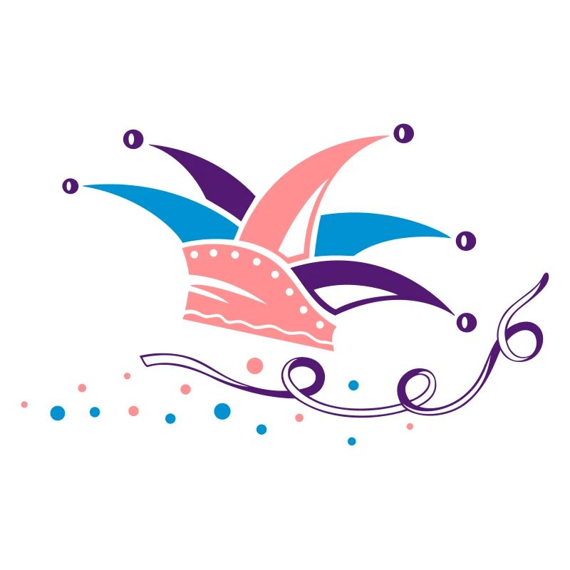 Carnival, jester cap, streamers