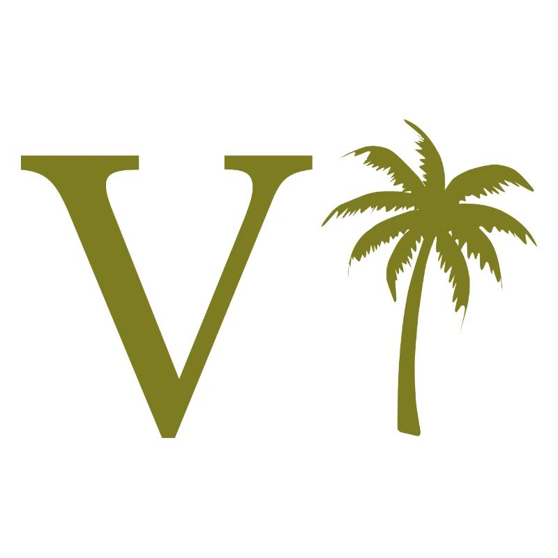 Lettre v vert Palm
