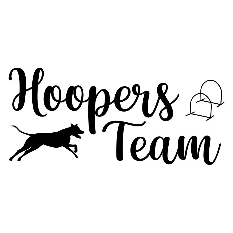 Conception de sport de chien d'équipe Hoopers