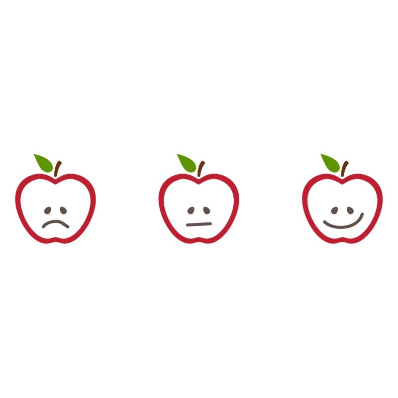 Apples with different faces