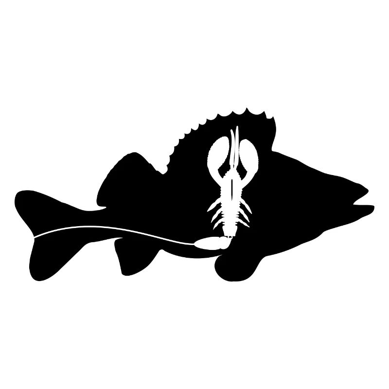 Barsch mit Creature Bait - schwarz