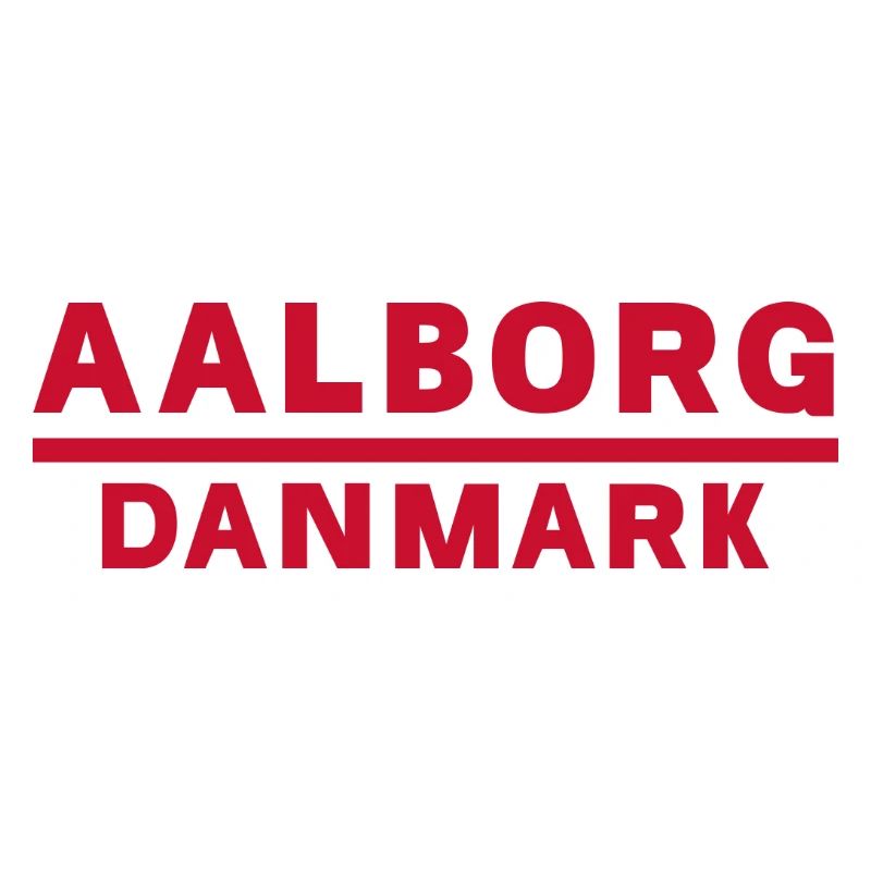 Aalborg Dänemark Rotes Textdesign