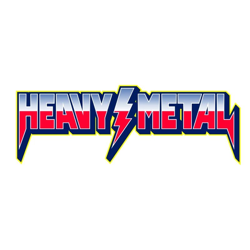 Heavy Metal 3D-Logo mit Blitz