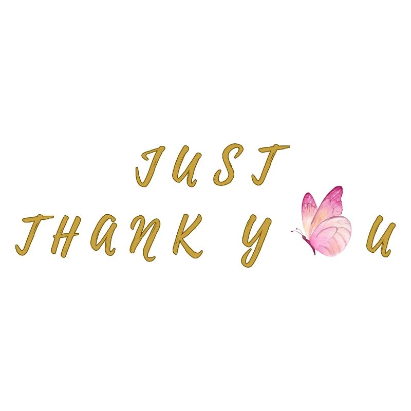 Danke Schmetterling Goldschrift