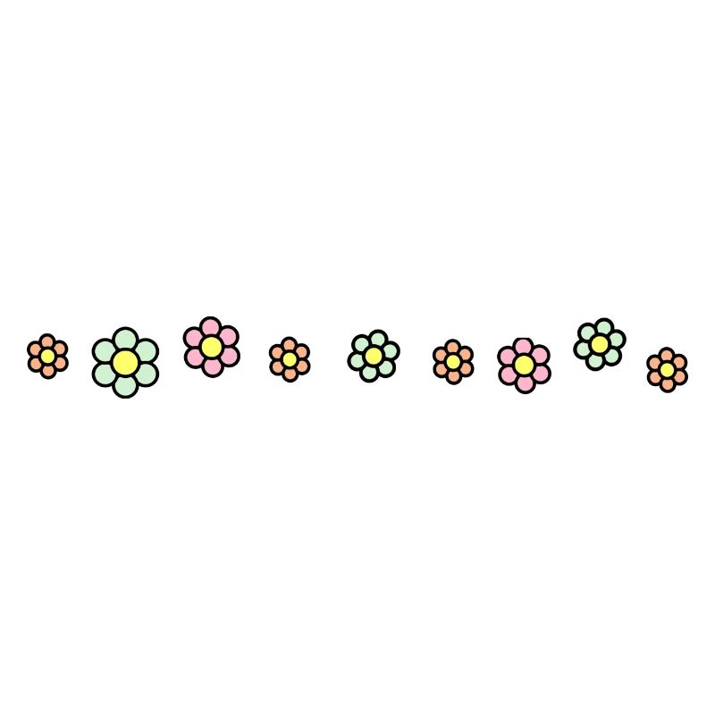 Flowers line pattern decoration decor