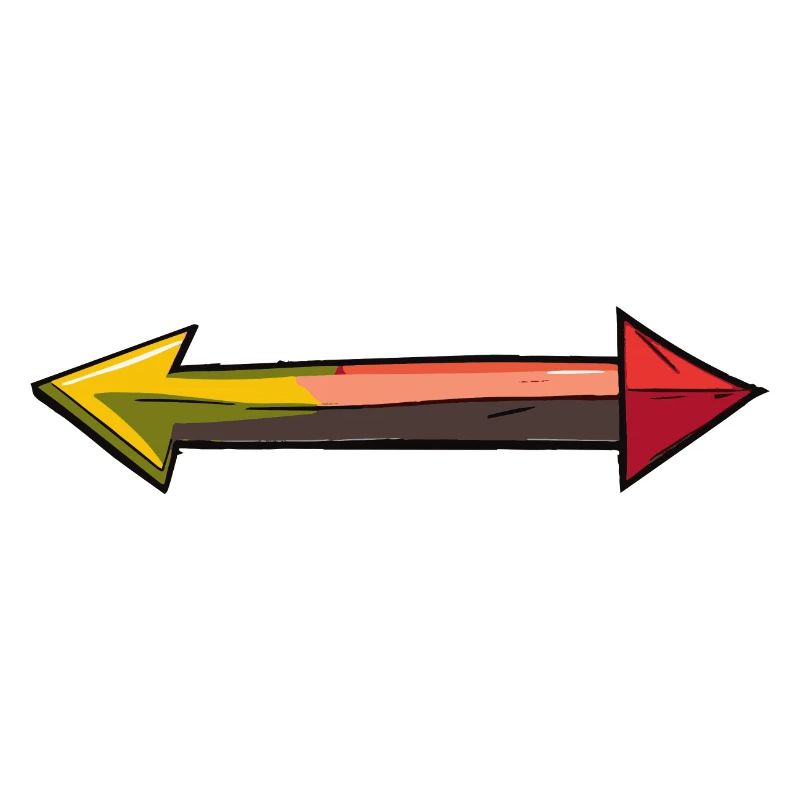 Right and left arrows