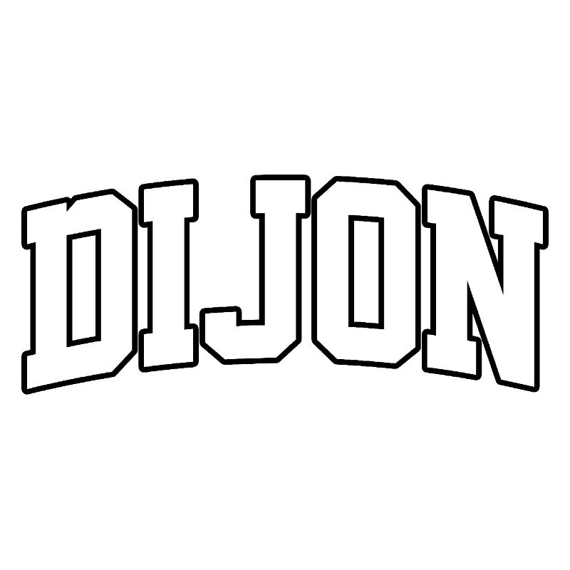 Dijon logo: Collegiate design with authentic style