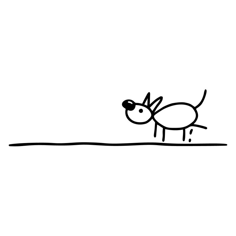 Hund hebt Bein