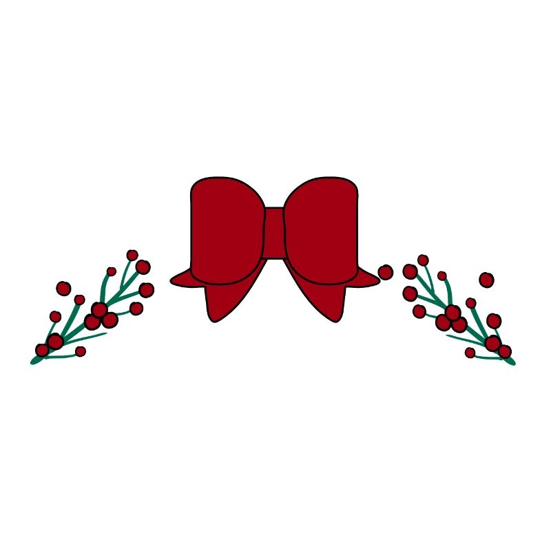 Weihnachtsstechpalme mit roter Schleife