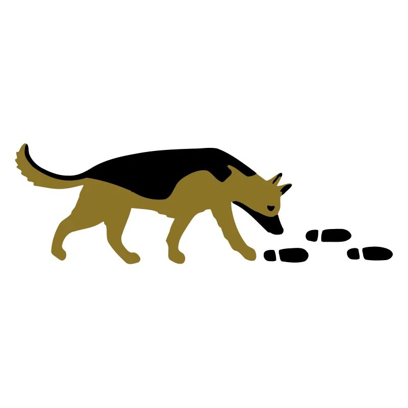 Mantrailer Schäferhund Vektor