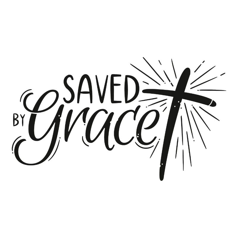 Saved by Grace Lettering