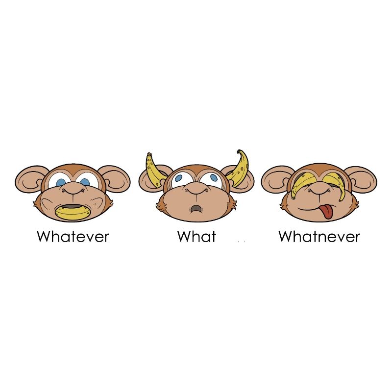 The three monkeys (don't) say their