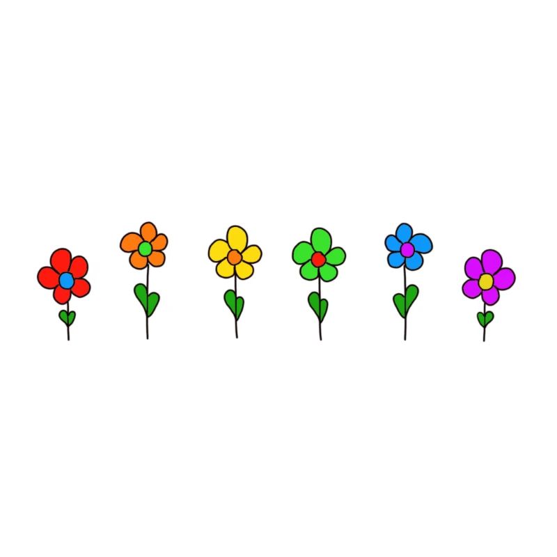 Regenbogen-Blumen
