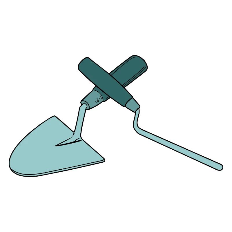 Joint nail and trowel, bricklayer