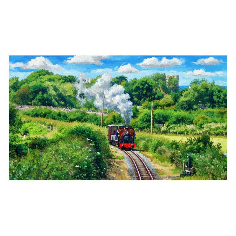 Eisenbahn mit einem Herzen aus Gold