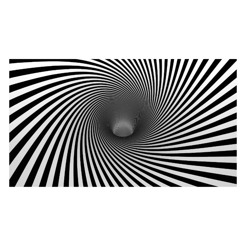 Monochrome en spirale hypnotique