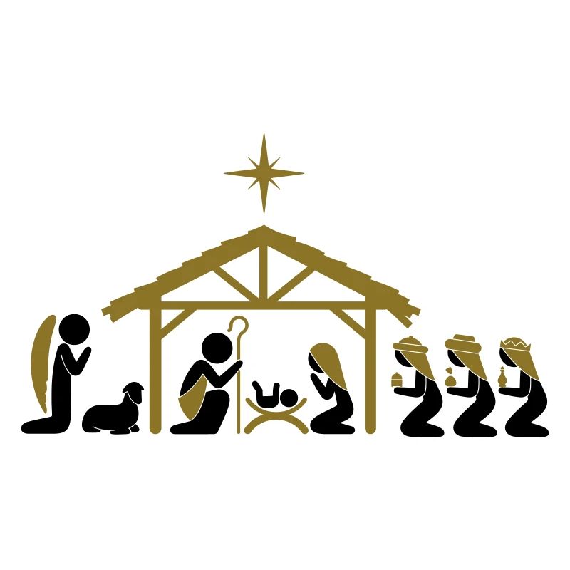 Weihnachtskrippe an Heiligabend