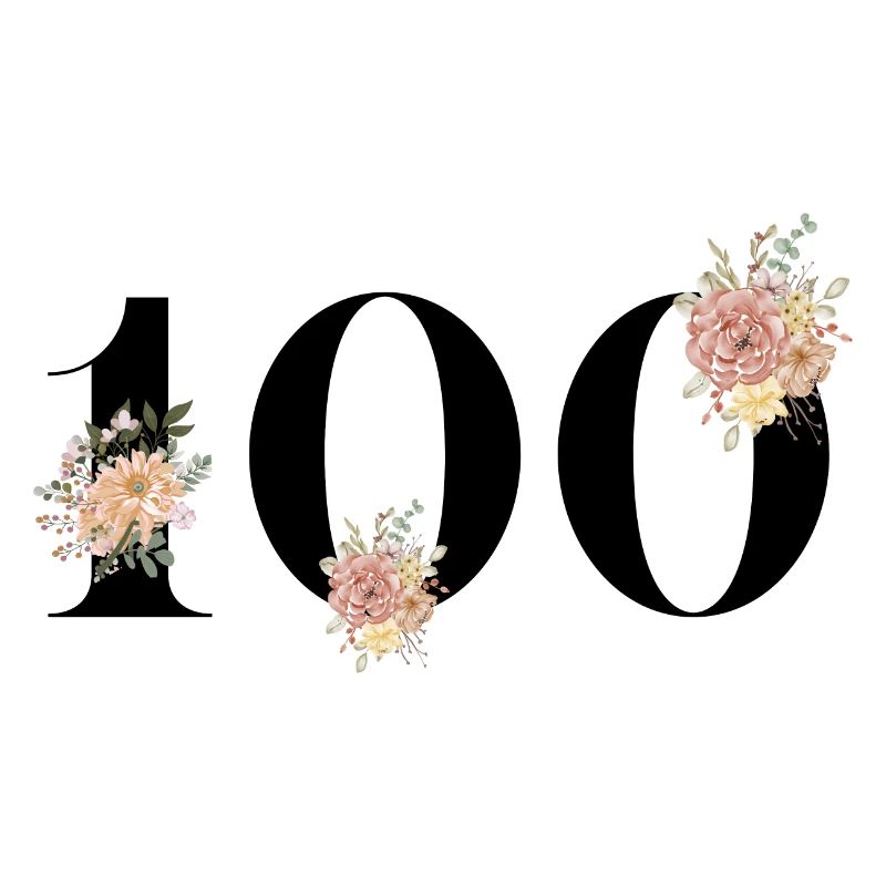 100e anniversaire fleuris (Cadeau de 100 ans)