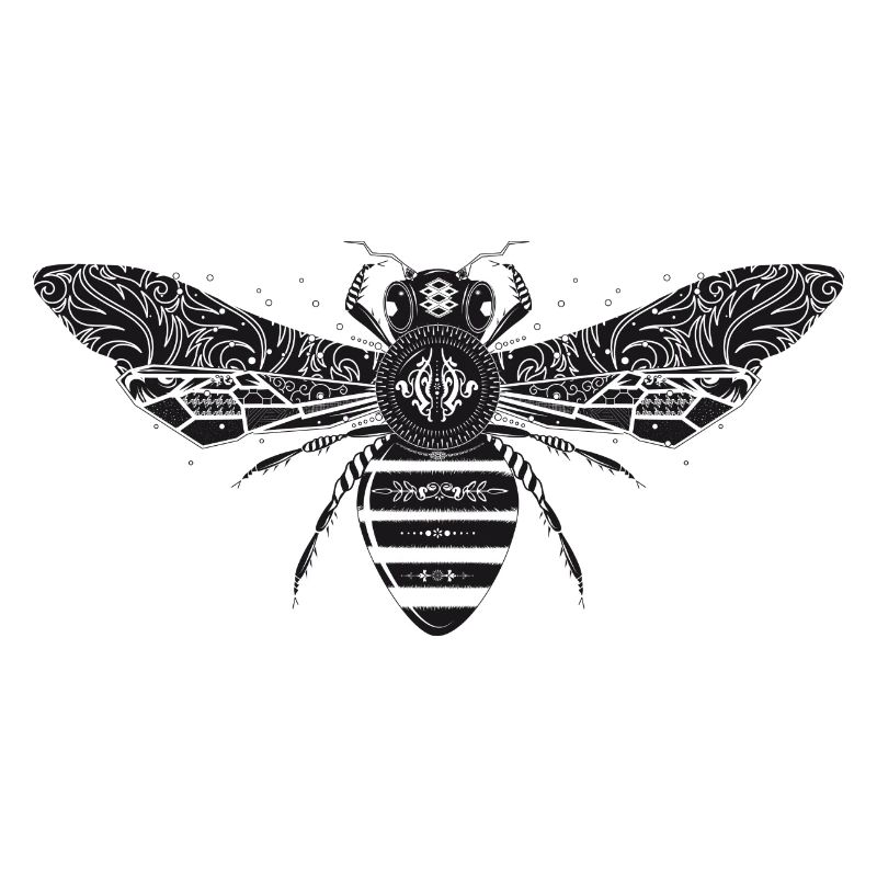 artfully designed bee