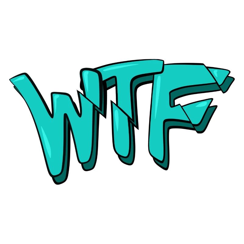 Graffiti de lettrage WTF