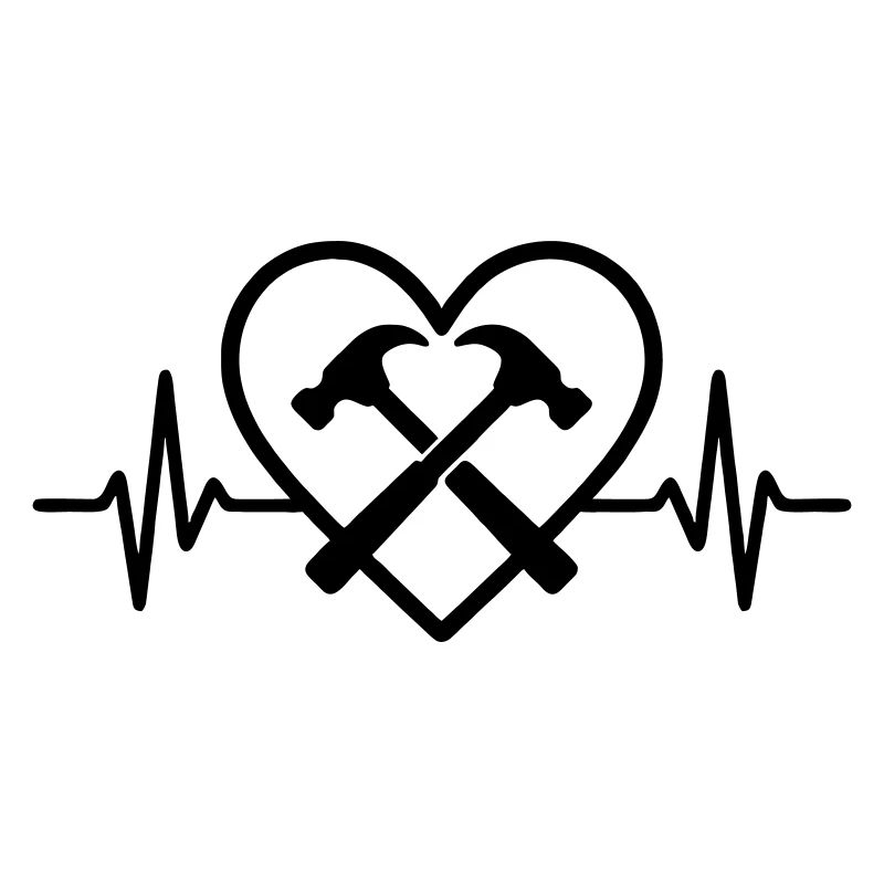 Crossed Hammers Heart Artisan Tool