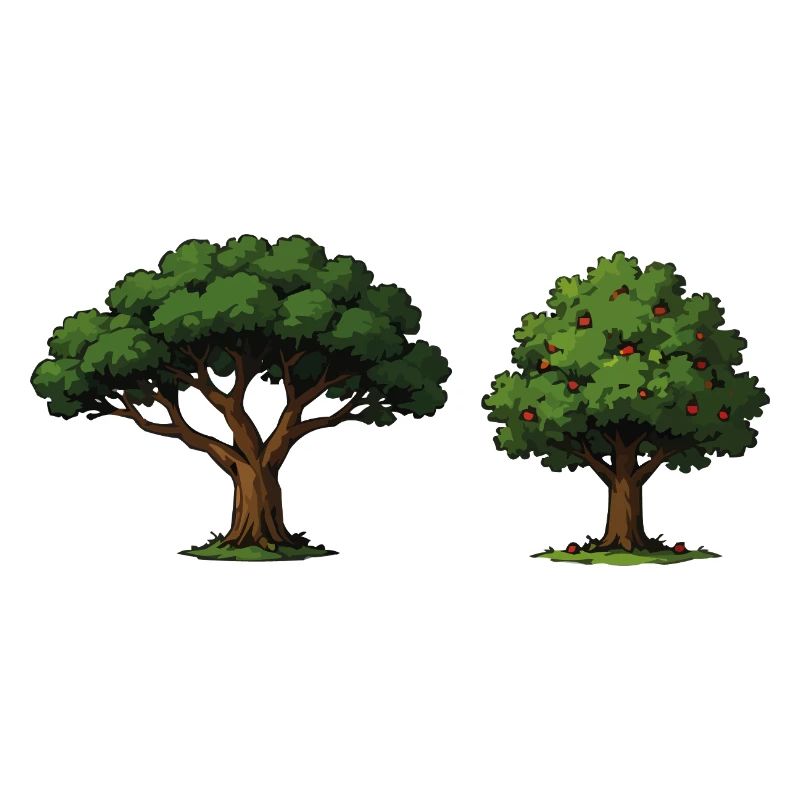 Tree duo apple tree in balance