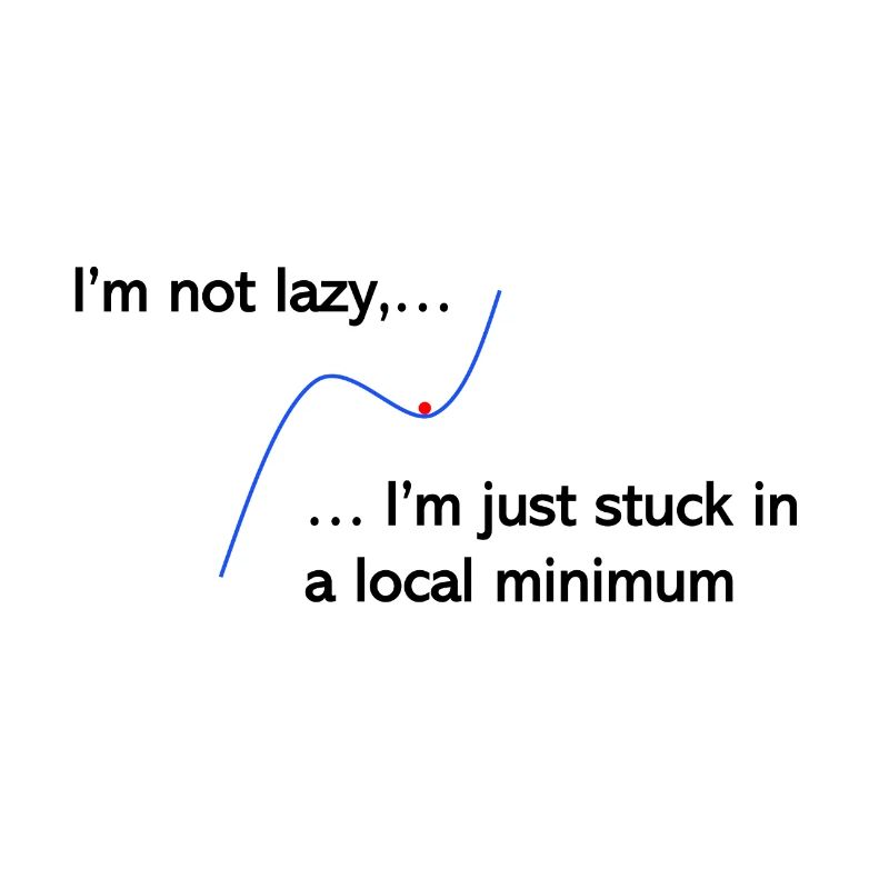 I‘m not lazy, I‘m just stuck in a local minimum